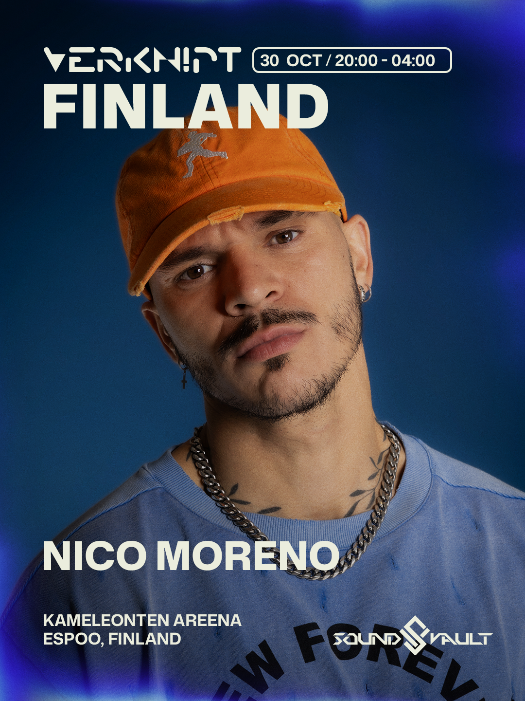 Official Nico Moreno poster for Verknipt Finland, 30 October